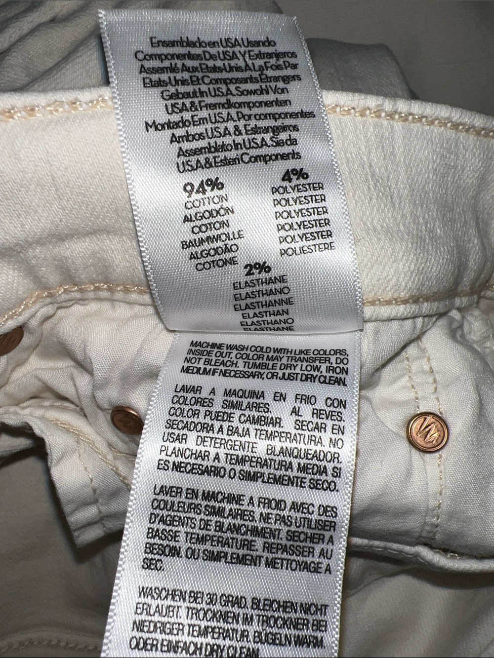 MOTHER The Undercover Cargo Sneak Wide Leg Cream Puffs Size 30 - Picture 16 of 16